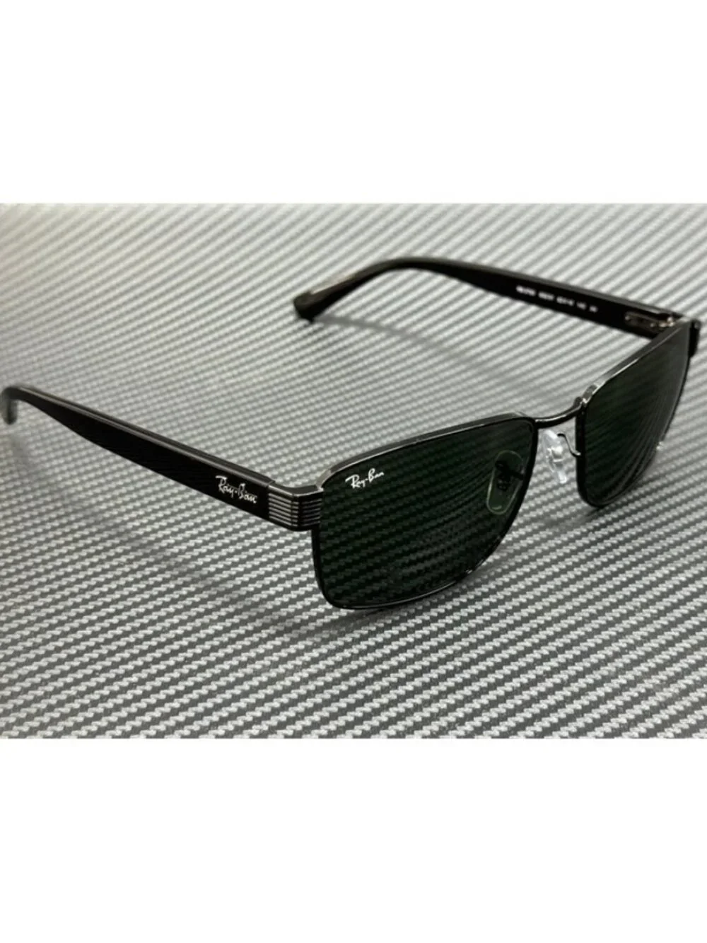 New Ray-Ban Men Black Sunglasses 59-18-145